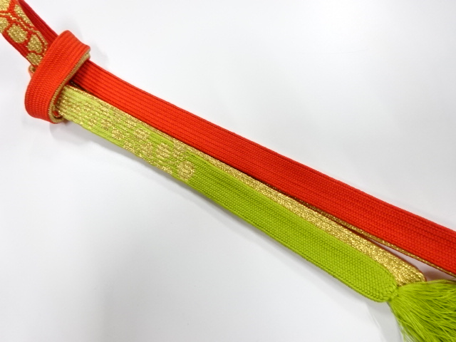JAPANESE KIMONO / KORAI HAND-TIED OBIJIME